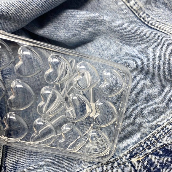 iPhone XS Max Case Clear 3D Heart Cover NEW - Picture 2 of 7